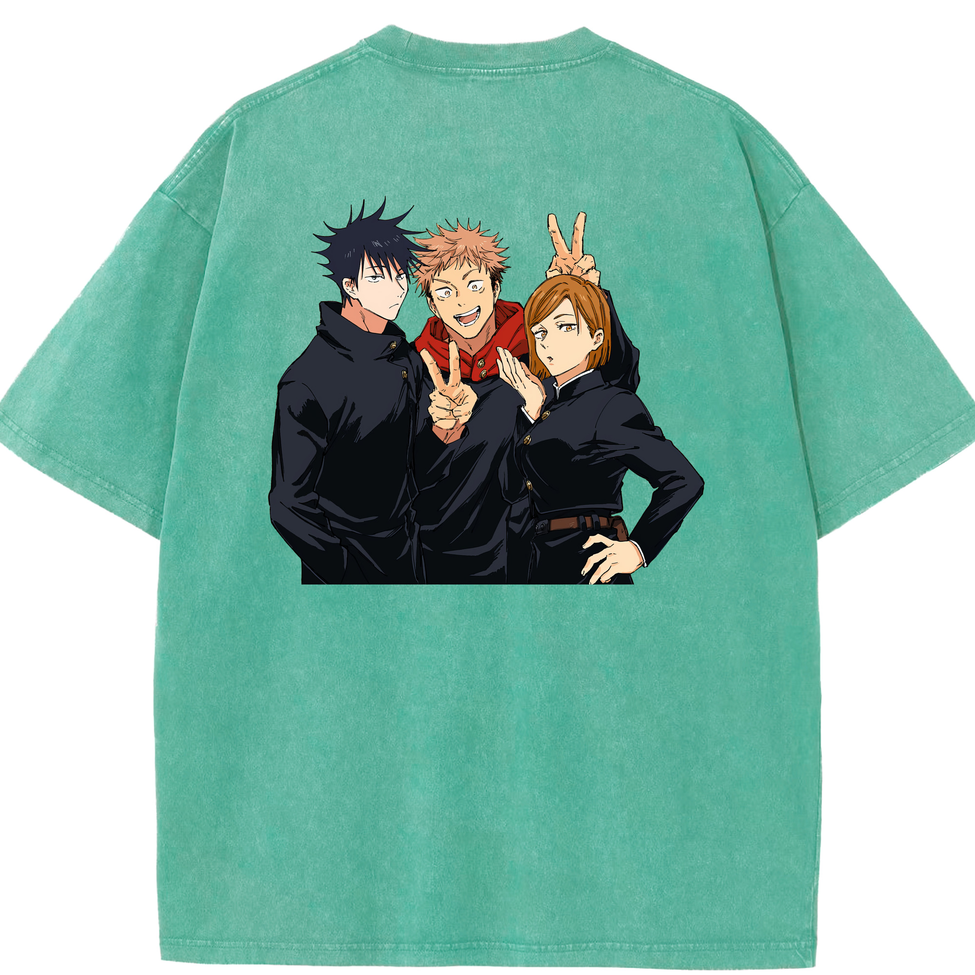 （画像用） 呪術廻戦 Jujutsu Kaisen 綿100% ヴィンテージ風 半袖Tシャツ（背面プリント）